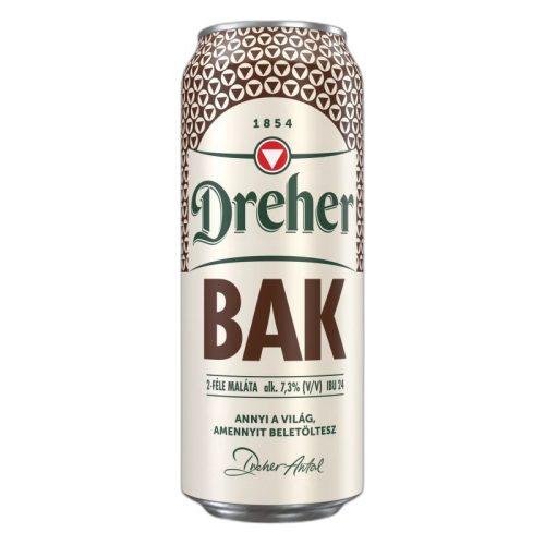 Dreher Bak Minőségi Barna Sör 7,3% 0,5 L