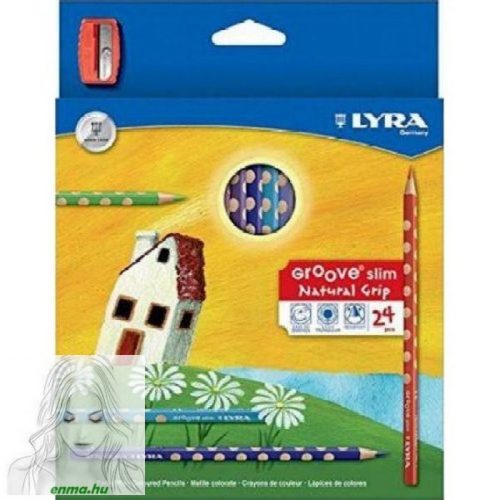 Színes Ceruza Lyra 24 Db-Os Groove Slim + Hegyező. 2821240