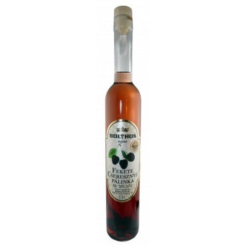Bolyhos ágyas fekete cseresznye pálinka 0,5 l 50% (V/V) platin üvegben