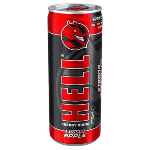 Hell Strong Apple Szénsavas Energiaital 250 Ml