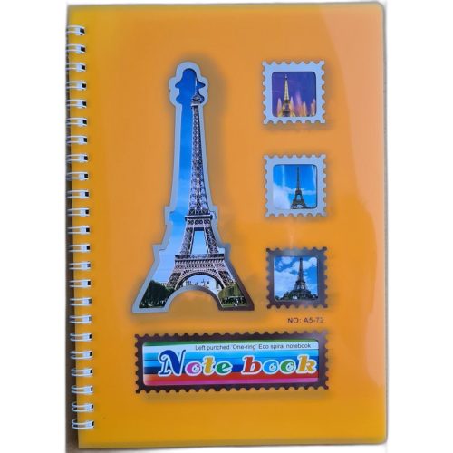 Note book A/5 Eiffel torony vonalas Több színben