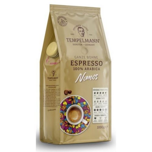 Tempelmann Cafe Nomos Espresso szemes kávé 100% Arabica 1Kg 