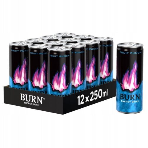 Burn Fruit Punch 12 X 250 ml
