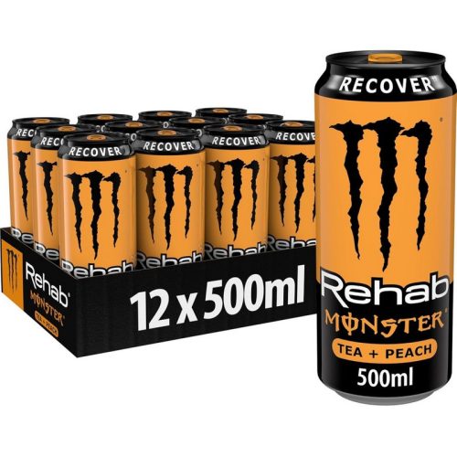 Monster Energy Rehab Tea + Peach 12 X 500 ml