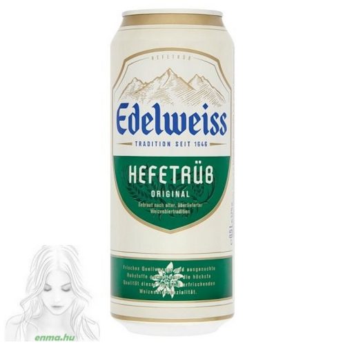 Edelweiss Hefetrüb Szűretlen Világos Búzasör 5,3% 0,5 L Doboz