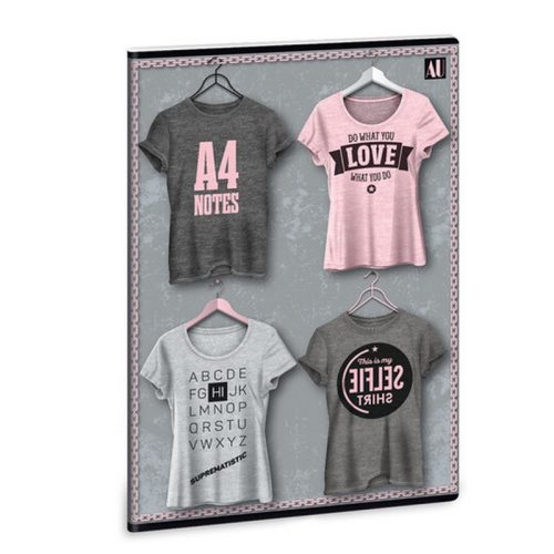 Ars Una Shirt 1 A/4 extra kapcsos füzet-négyzethálós cica