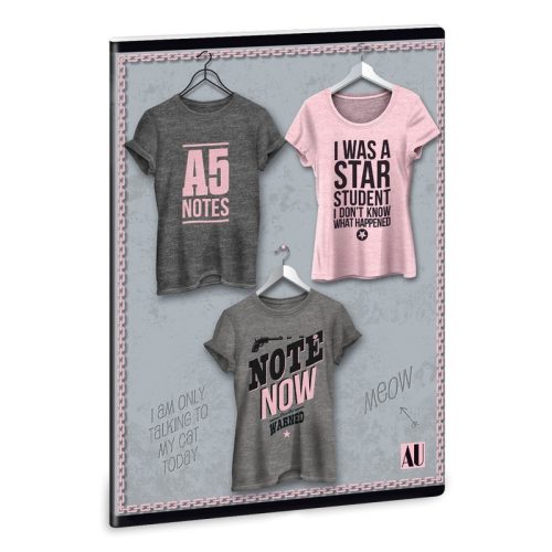 Ars Una Shirt 1 A/5 extra kapcsos füzet-négyzethálós