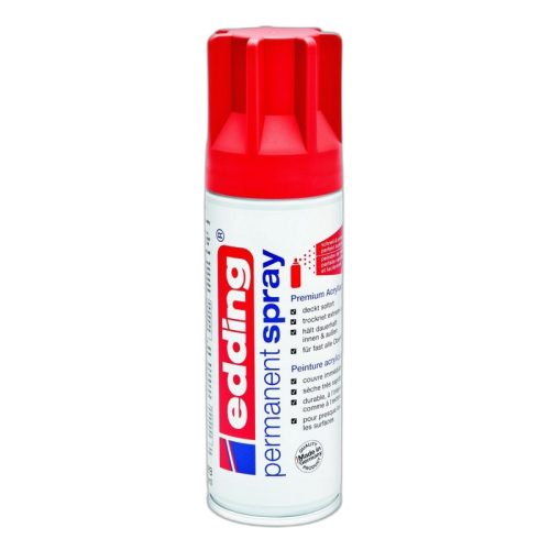 Edding 5200 Prémium Akrilfesték Spray Traffic Red Mat Ral3020 (902), Matt Piros 200Ml