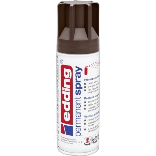 Edding 5200 Prémium Akrilfesték Spray Chocolate Brown Mat Ral8017 (907), Matt Barna 200Ml