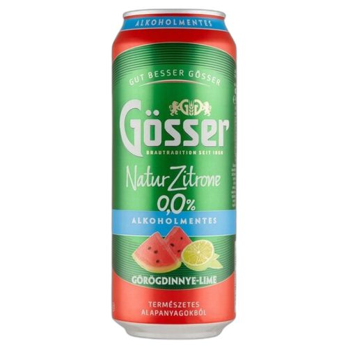 Gösser Natur Zitrone görögdinnye-lime ízű alkoholmentes sörital 0,0% 500 ml