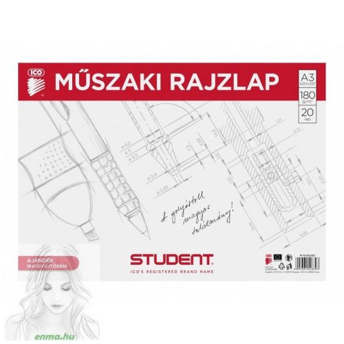 Student Műszaki Rajzlap 20 Lap A/3