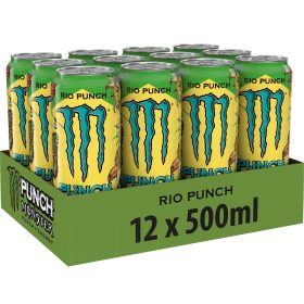   Monster Energy Rio Punch, Energy-Drink mit Punschgeschmack, 12 x 500 ml