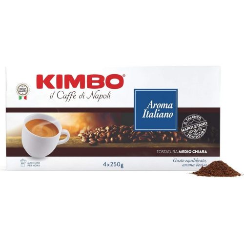 KIMBO Aroma Italiano őrölt kávé 4 x 250 g, (1 Kg)