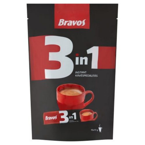 Bravos 3in1 instant kávéspecialitás 10 x 17 g (170 g)