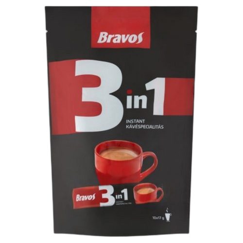 Bravos 3in1 instant kávéspecialitás 10 x 17 g (170 g)