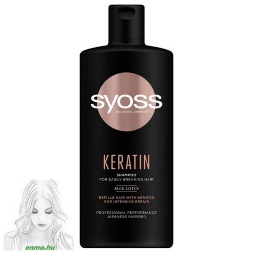  SYOSS Keratin Shampoo 500 ml, Kék Lótusz, Nők számára