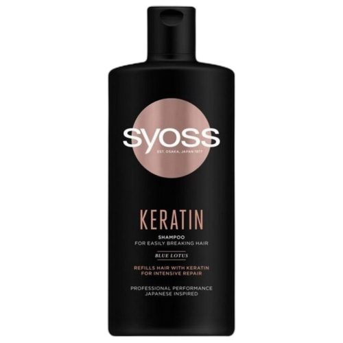  SYOSS Keratin Shampoo 500 ml, Kék Lótusz, Nők számára