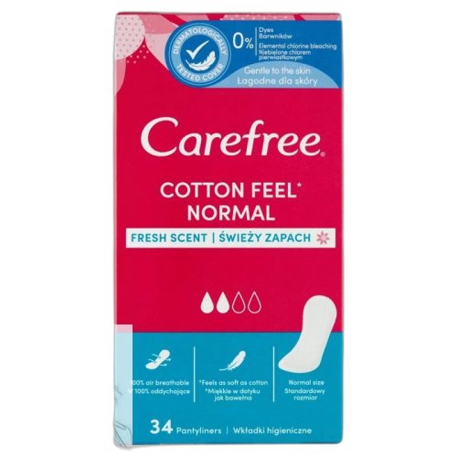 Carefree Cotton tisztasági betét friss illattal - 34 db