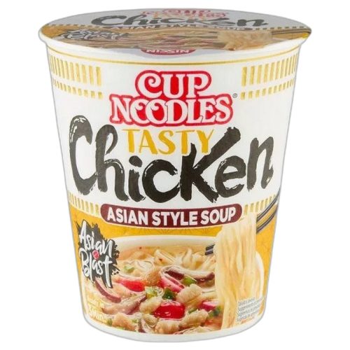 Nissin Cup Noodles instant leves csirke ízesítéssel, ázsiai módra 63 g