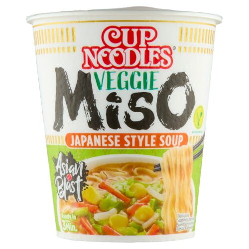 Nissin Cup Noodles instant leves 67 g miso ízesítéssel japán módra