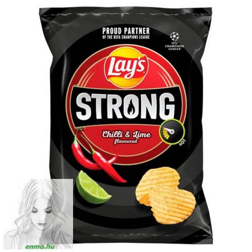 Lay's Strong csípőspaprika és lime ízű burgonyachips 65g