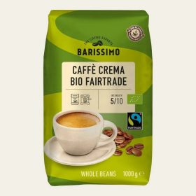   Café crema orgánico de comercio justo Barissimo en grano (1 kg)