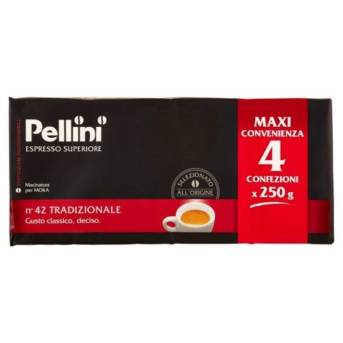 Pellini N°42 Tradizionale Őrölt Kávé 4x250 g  