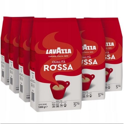 Lavazza Qualitá Rossa Kaffeebohnen 6x1 kg, (Eine Box)