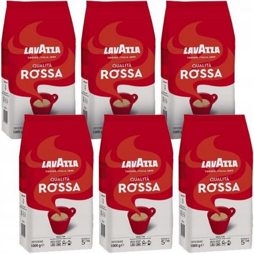 Lavazza Qualitá Rossa Kaffeebohnen 6x1 kg, (Eine Box)