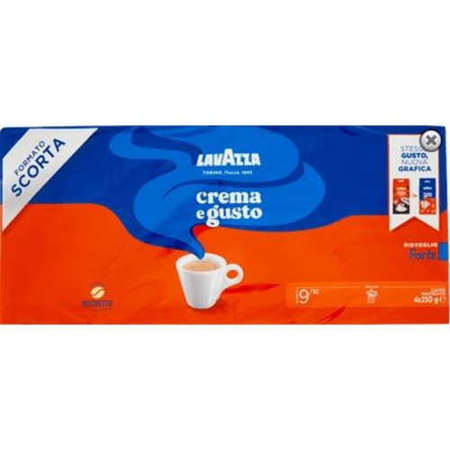 Lavaza Crema E Gusto Forte Risveglio gemahlener Kaffee 4x250g, (1Kg)