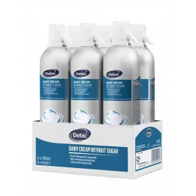   Debic zuckerfreies Schlagsahnespray 6x700 ml, (Einfach verpackt)