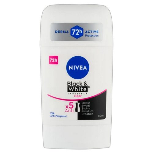 Nivea Black & White Invisible Clear izzadásgátló - 50 ml