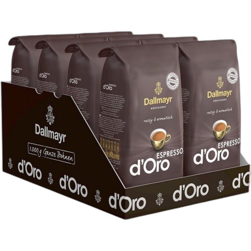 Dallmayr Espresso d’Oro szemes kávé 8x1 Kg, (Egy doboz) 