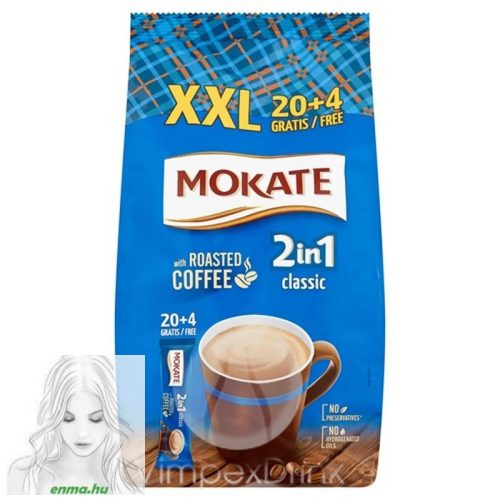 Mokate instant kávé 2in1 XXL 20*14g+4db Gratis