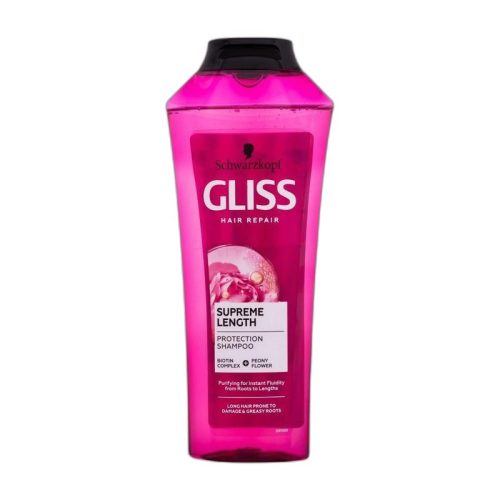 Schwarzkopf Gliss Supreme Length ápoló sampon hosszú hajra 400 ml