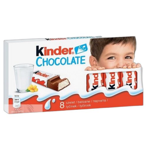 Kinder tejcsokoládé szelet tejes krémmel töltve 8 db 100 g