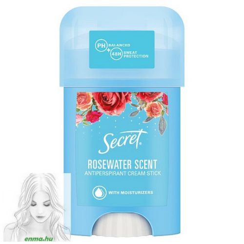 Secret Rosewater Női Izzadásgátló Krémstift, 40 ml