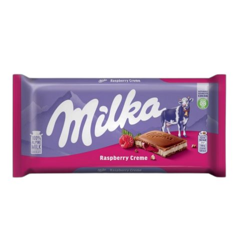 Milka Raspberry tejcsokoládé tejes krémtöltelékkel 100 g