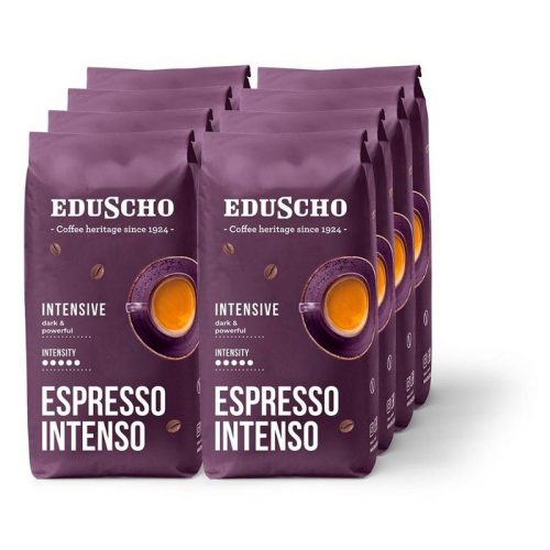 Eduscho Espresso Intenso szemes, pörkölt kávé 8X1 Kg, (Egy doboz)