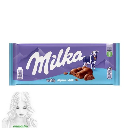 Milka tejcsokoládé 90 g, Bubbly