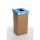 Szelektív hulladékgyűjtő, újrahasznosított, angol felirat, 20 l, RECOBIN "Mini", kék