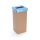 Szelektív hulladékgyűjtő, újrahasznosított, 50 l, RECOBIN "Office", kék