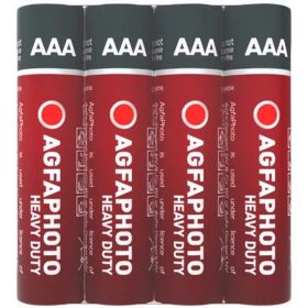   Elem, AAA, 4 db, féltartós (szén-cink), zsugor, AGFAPHOTO "Heavy Duty"