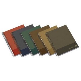   Spirálfüzet, A5, vonalas, 100 lap, keményfedeles, AMBAR "Kraft", vegyes színek