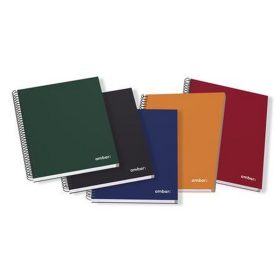   Spirálfüzet, A4, vonalas, 150 lap, keményfedeles, AMBAR "Ideas", vegyes színek