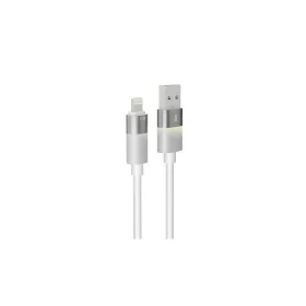   Töltőkábel, USB-A - lightning (Apple), 1 m, AVAX "CB310 Glowy", fehér