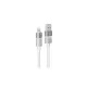 Töltőkábel, USB-A - lightning (Apple), 1 m, AVAX "CB310 Glowy", fehér