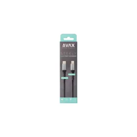   Töltőkábel, USB-C - USB-C, 27W, 1 m, AVAX "CB316 Glowy", fehér