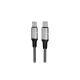 Töltőkábel, USB-C - USB-C, 60W, 1 m, AVAX "CB632 Steely LED", fekete