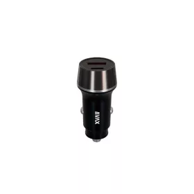   Autós töltő, USB-C, USB-A, AVAX "CC340B", fekete